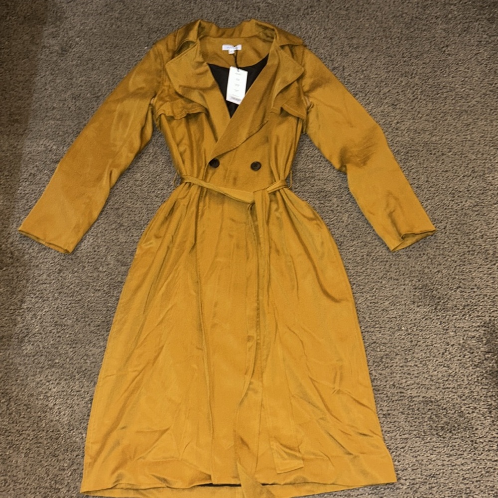 VETTA Camel Brown Trench Coat - Picture 10 of 16